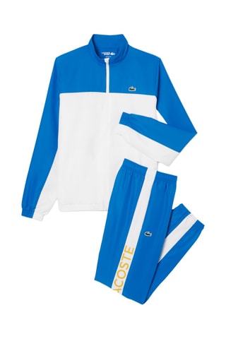 Chaqueta y pantalón de deporte de tenis regular fit - Blanco y azul cobalto