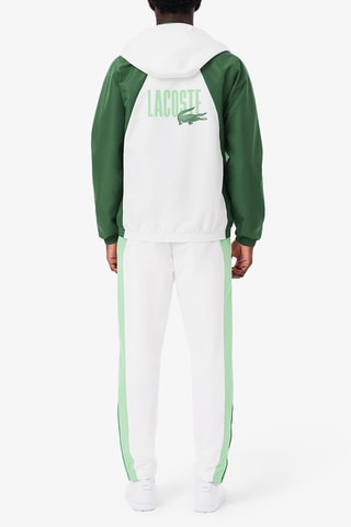 Chaqueta con capucha y pantalón de deporte de tenis regular fit ­- Blanco y verde