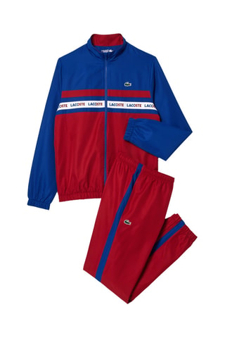 Chándal regular fit Lacoste de tenis - Azul rey y burdeos