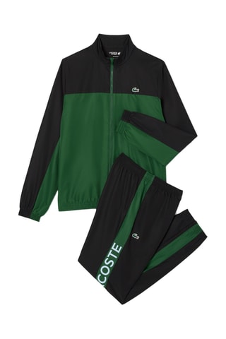 Chaqueta y pantalón regular fit de tenis - Verde oscuro y negro