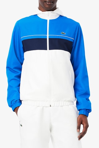 Chaqueta con capucha y pantalón de chándal regular fit ­- Blanco