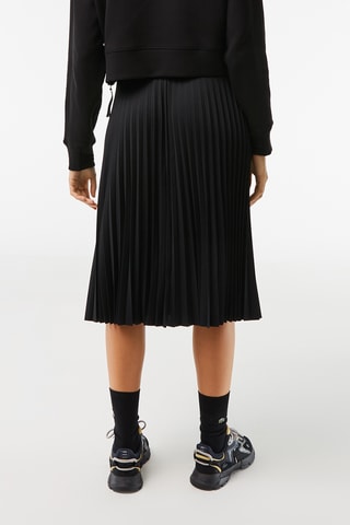 Falda plisada de talle alto - Negro
