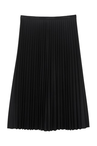 Falda plisada de talle alto - Negro