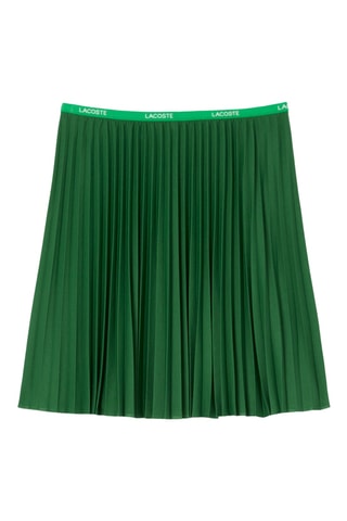 Falda plisada de talle alto - Verde