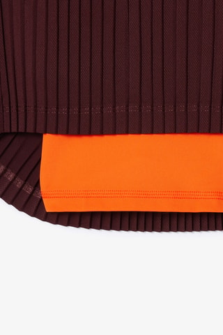 Jupe-short de tennis - Marron foncé et rouge