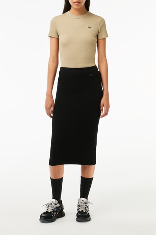 Falda de tubo de talle alto - Negro