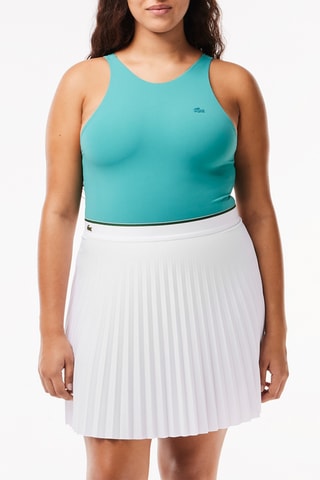 Falda plisada de talle alto - Blanco