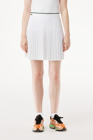 Falda plisada de talle alto - Blanco
