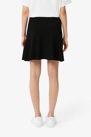 Falda evasé de talle alto - Negro