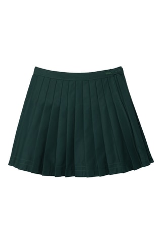 Falda plisada de talle alto - Verde oscuro