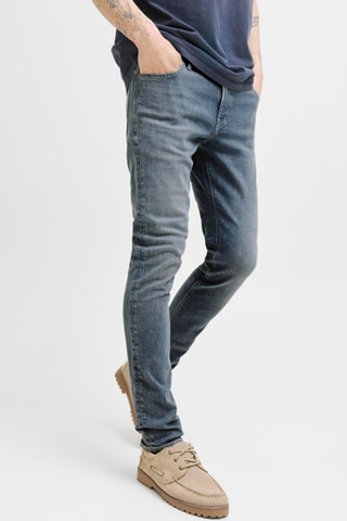 Jean slim en coton biologique - Bleu gris