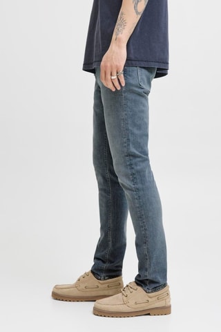 Jean slim en coton biologique - Bleu gris