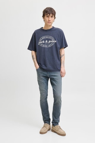 Jean slim en coton biologique - Bleu gris