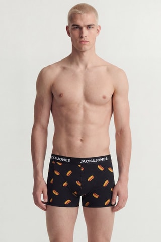 3 boxers en coton biologique - Bleu marine et noir