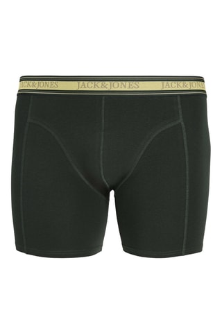5 boxers en coton biologique - Gris chiné et vert