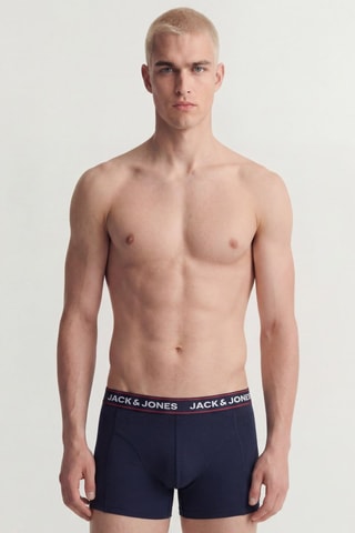 5 boxers en coton biologique - Vert foncé et bleu marine