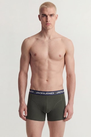 5 boxers en coton biologique - Gris et bleu marine