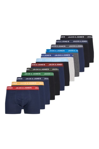 12 boxers en coton biologique - Bleu marine et noir
