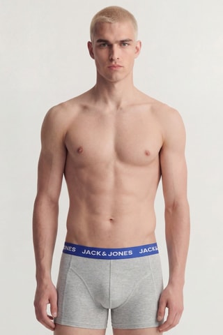 10 boxers en coton biologique - Gris clair et noir