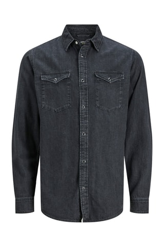 Chemise en jean slim fit - Noir