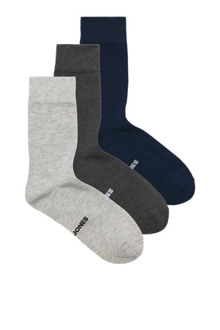 3 paires de chaussettes - Bleu marine et gris