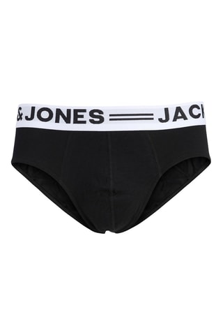 3 slips en coton biologique - Noir