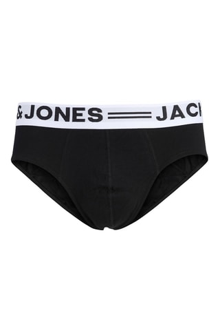 3 slips en coton biologique - Noir