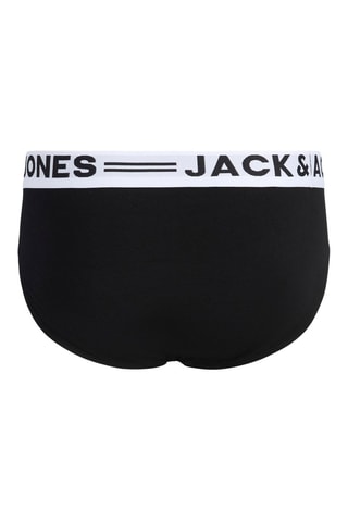 3 slips en coton biologique - Noir