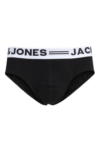 3 slips en coton biologique - Noir