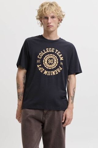 T-shirt en coton biologique - Bleu nuit