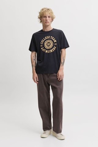 T-shirt en coton biologique - Bleu nuit
