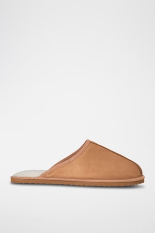 Pantoufles fourrées - Camel