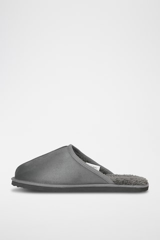 Pantoufles fourrées - Gris foncé