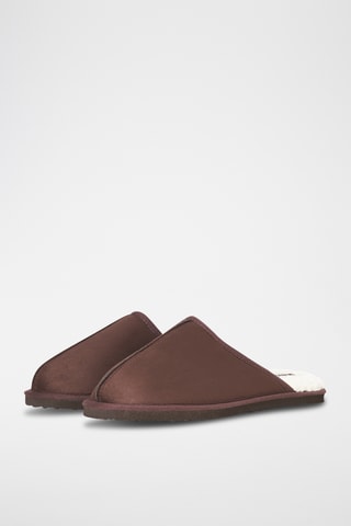 Pantoufles fourrées - Marron