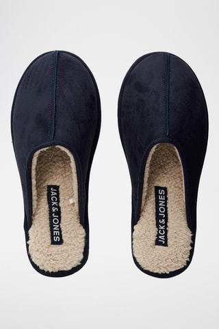 Pantoufles fourrées - Bleu marine