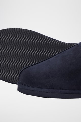 Pantoufles fourrées - Bleu marine