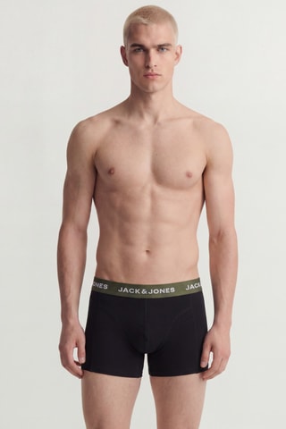 5 boxers en coton biologique - Noir