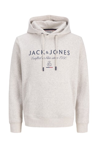 Sweat à capuche - Blanc chiné