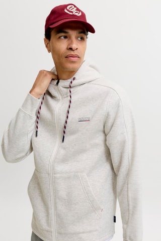 Sweat à capuche - Blanc chiné