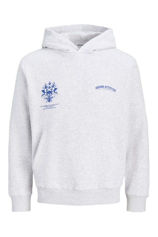 Sweat à capuche - Blanc chiné