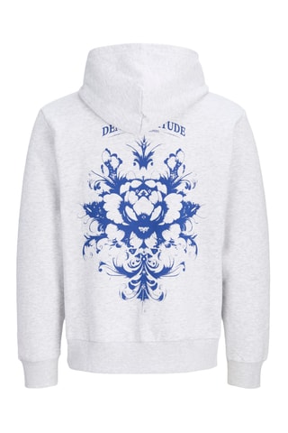 Sweat à capuche - Blanc chiné