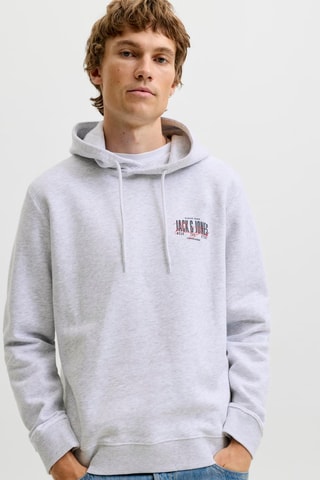 Sweat à capuche - Blanc chiné