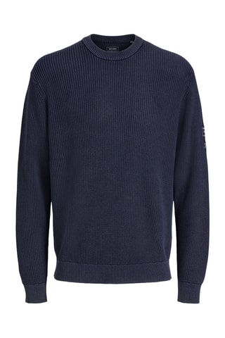 Pull en coton biologique - Bleu marine