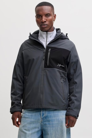 Veste Softshell à capuche - Gris foncé