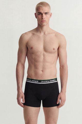 3 boxers en coton biologique - Noir