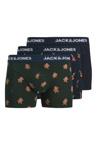 3 boxers en coton biologique - Bleu marine