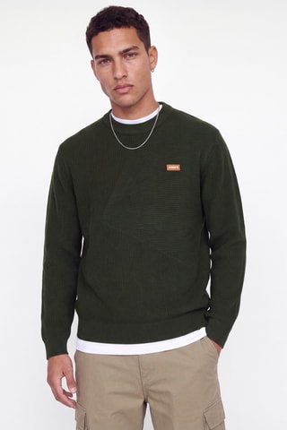 Pull en coton biologique - Vert foncé