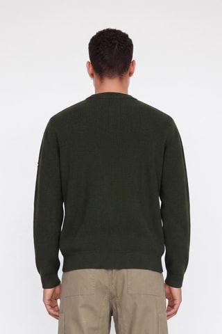Pull en coton biologique - Vert foncé