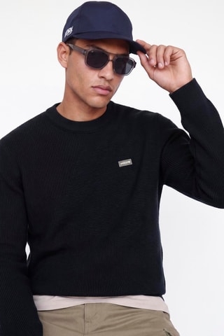 Pull en coton biologique - Bleu marine