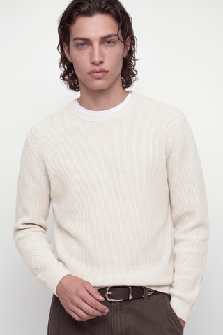 Pull en coton biologique - Ecru